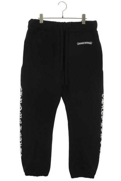Chrome Hearts Side Logo Print Sweat Pants Black Size 32