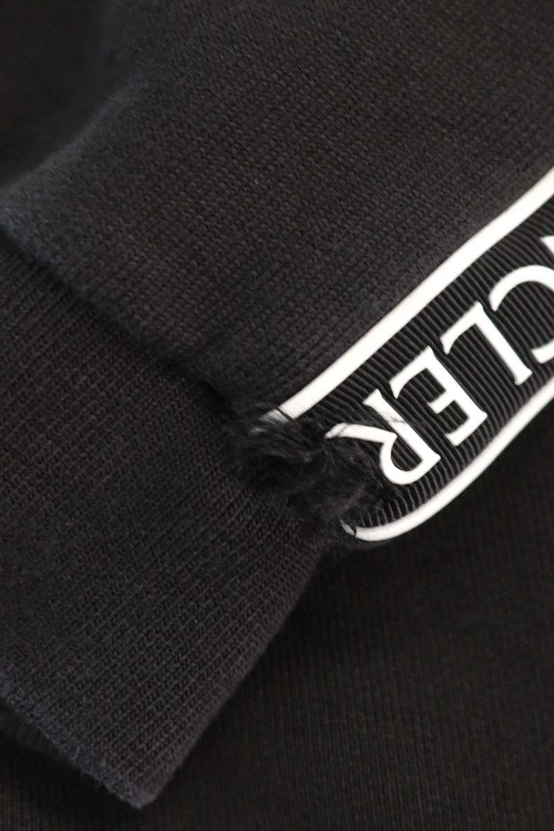 MONCLER Black White Cotton Side Logo Line Pants Size 30