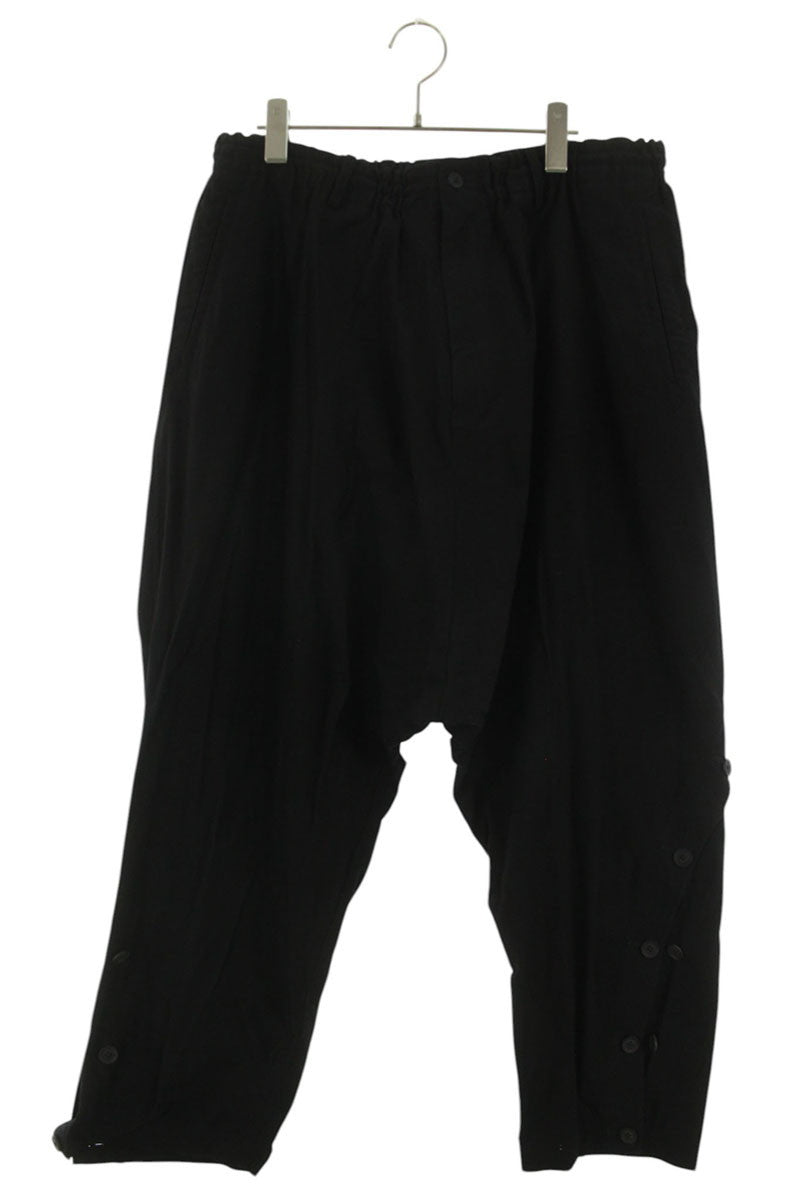YOHJI YAMAMOTO I-Button Cotton Pants Black Size 34