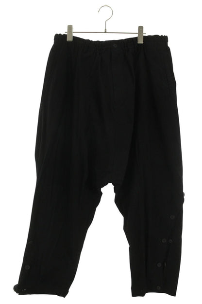 YOHJI YAMAMOTO I-Button Cotton Pants Black Size 34
