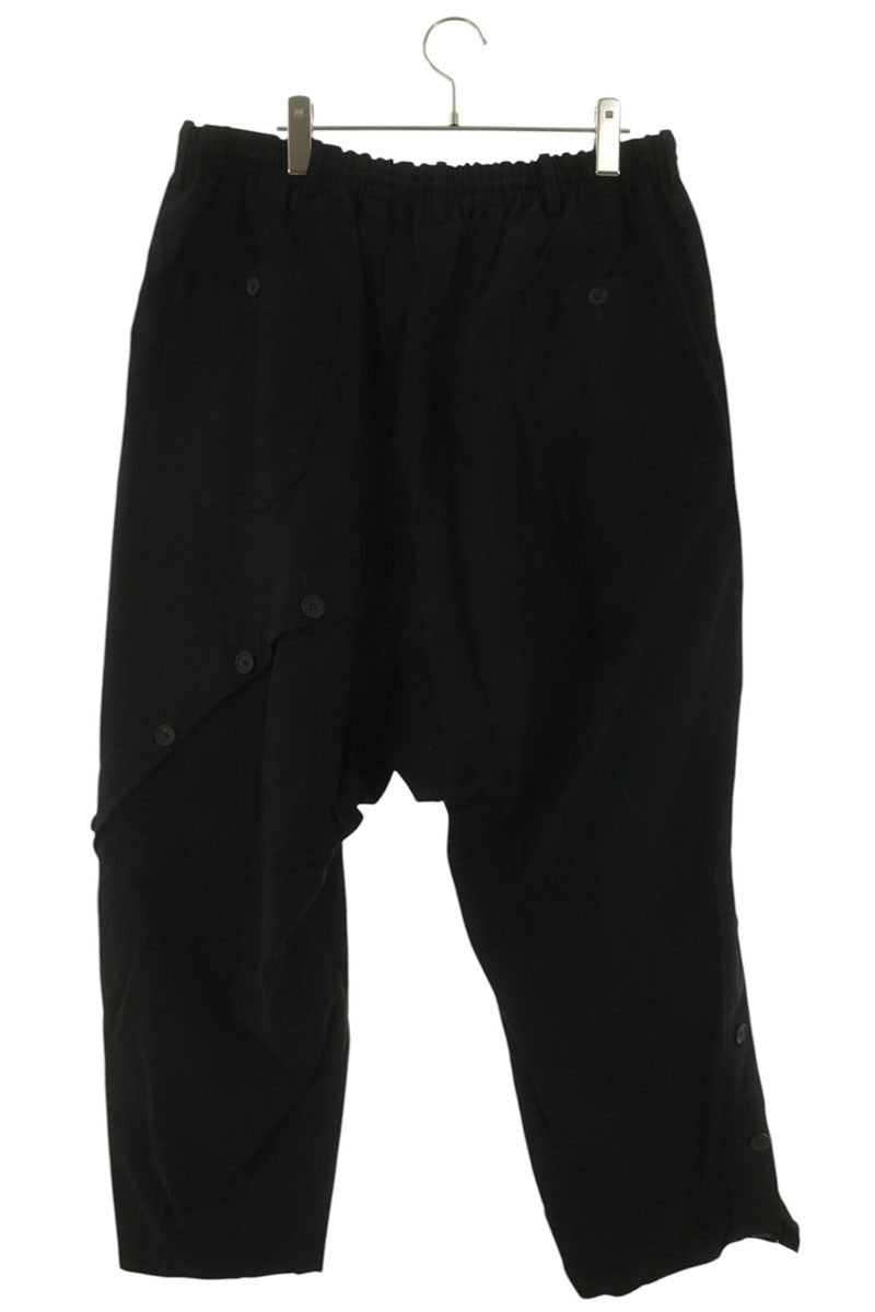 YOHJI YAMAMOTO I-Button Cotton Pants Black Size 34