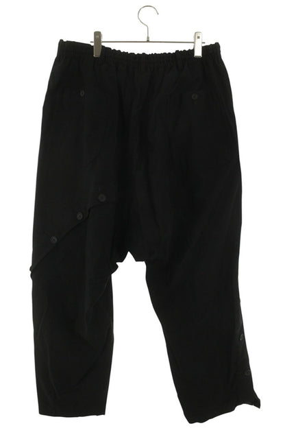 YOHJI YAMAMOTO I-Button Cotton Pants Black Size 34