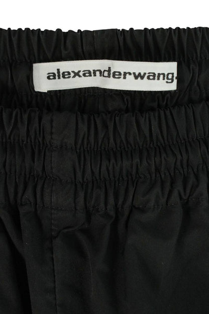 ALEXANDER WANG Black Nylon Hem Zip Pants Size 28