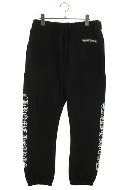 Chrome Hearts Side Logo Print Sweatpants Black Size 32