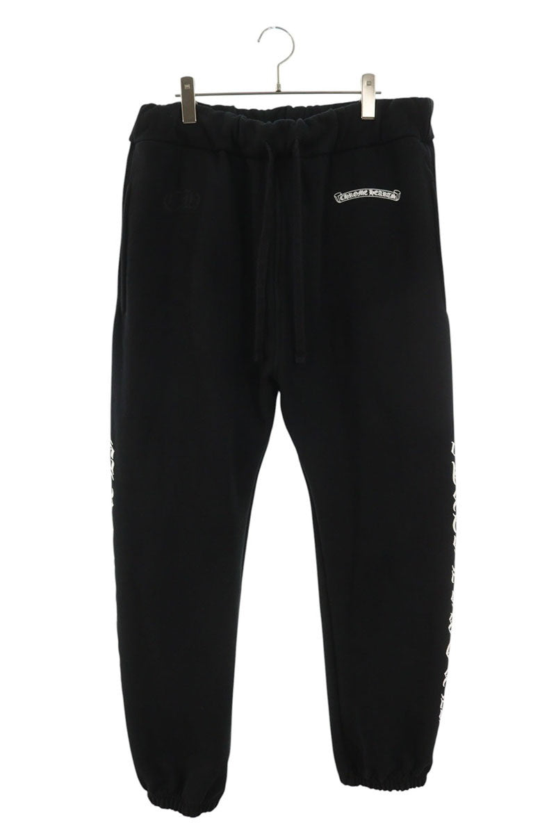 Chrome Hearts Side Logo Print Sweatpants Black/White Size 34