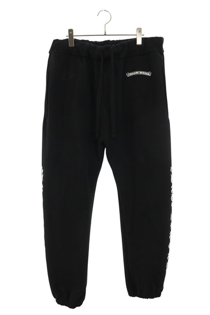 Chrome Hearts Side Logo Print Sweatpants Black/White Size 34