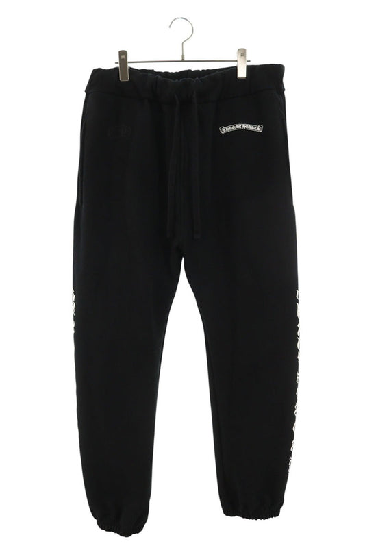 Chrome Hearts Side Logo Print Sweatpants Black/White Size 34
