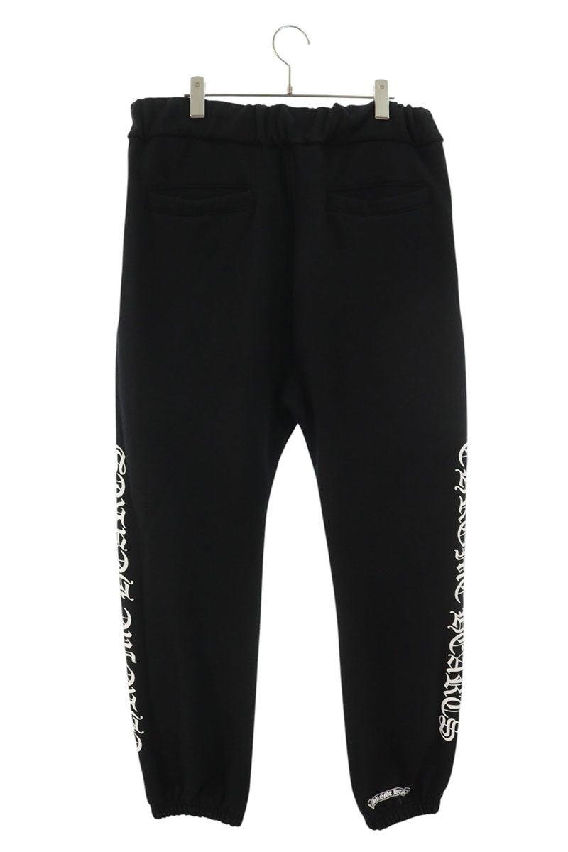 Chrome Hearts Side Logo Print Sweatpants Black/White Size 34