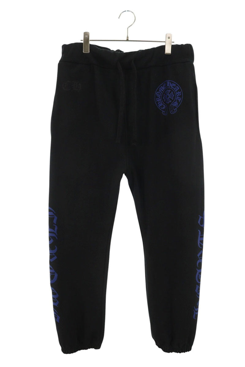 Chrome Hearts Side Logo Print Sweatpants Black/Blue Size 32