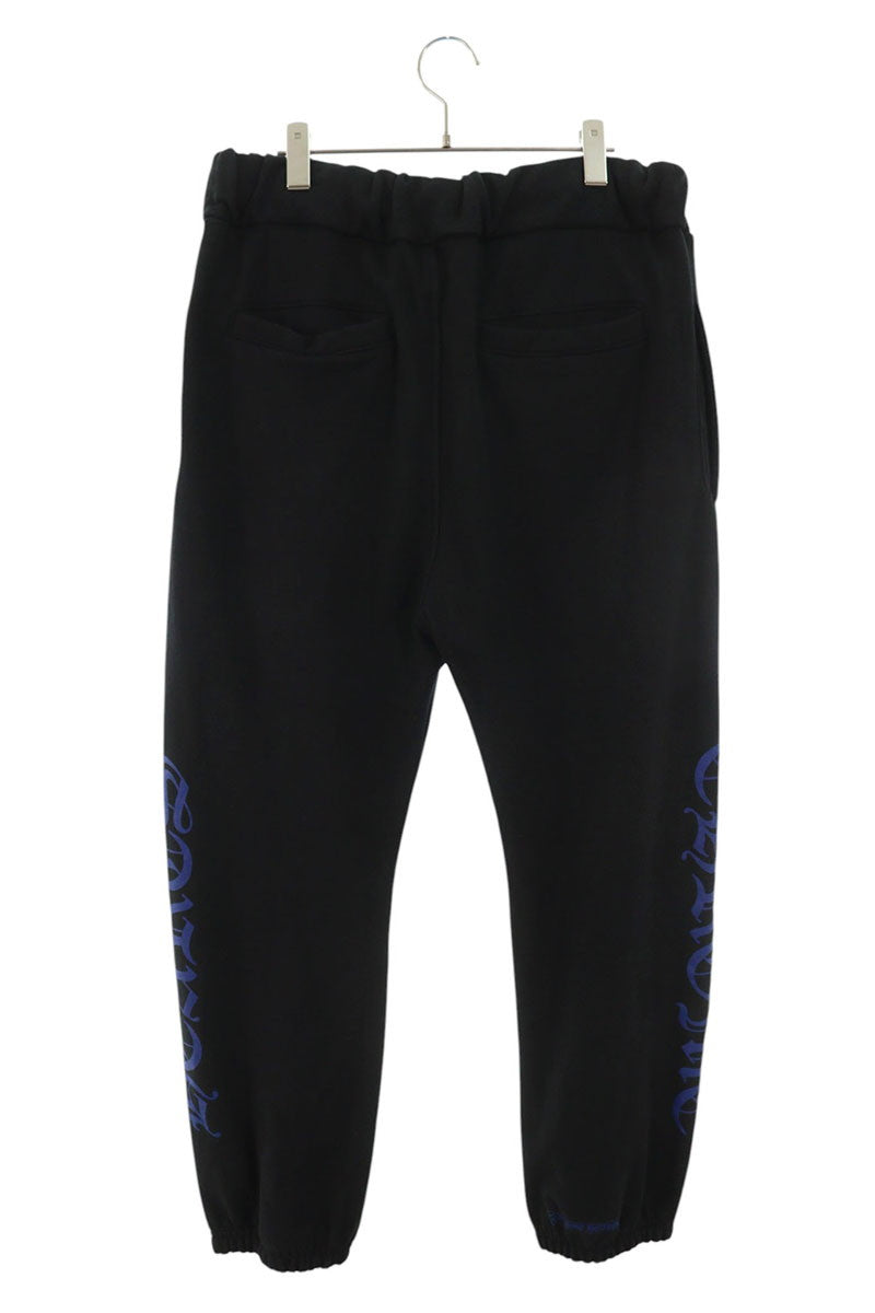 Chrome Hearts Side Logo Print Sweatpants Black/Blue Size 32