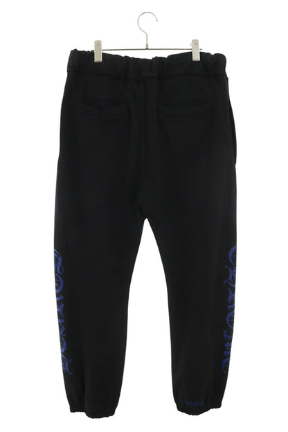 Chrome Hearts Side Logo Print Sweatpants Black/Blue Size 32