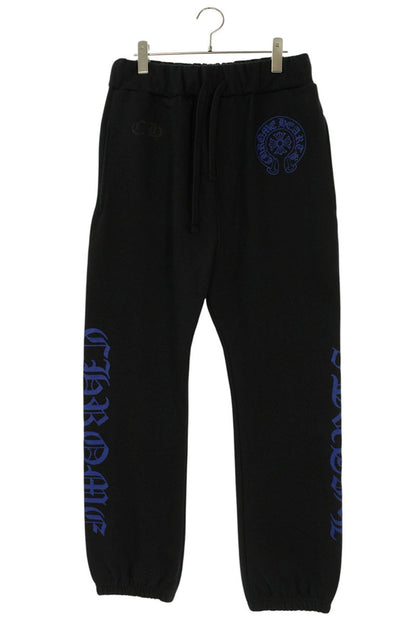 Chrome Hearts Side Logo Print Sweatpants Black/Blue Size 30
