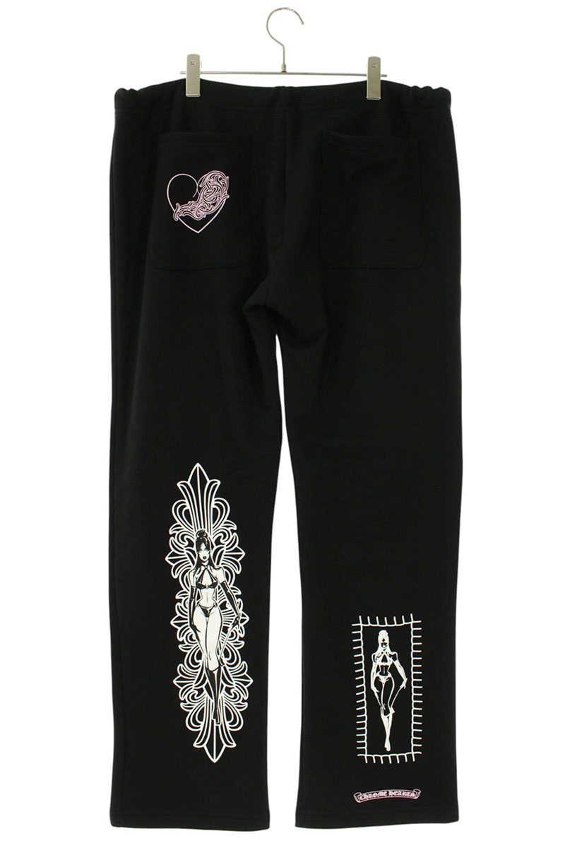 Chrome Hearts Deadly Doll Sweatpants Black/White Size 34