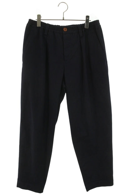 Marni Navy Tropical Blend Button-Fly Long Pants Size 33