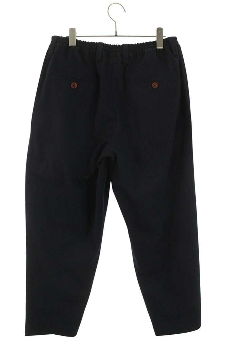 Marni Navy Tropical Blend Button-Fly Long Pants Size 33