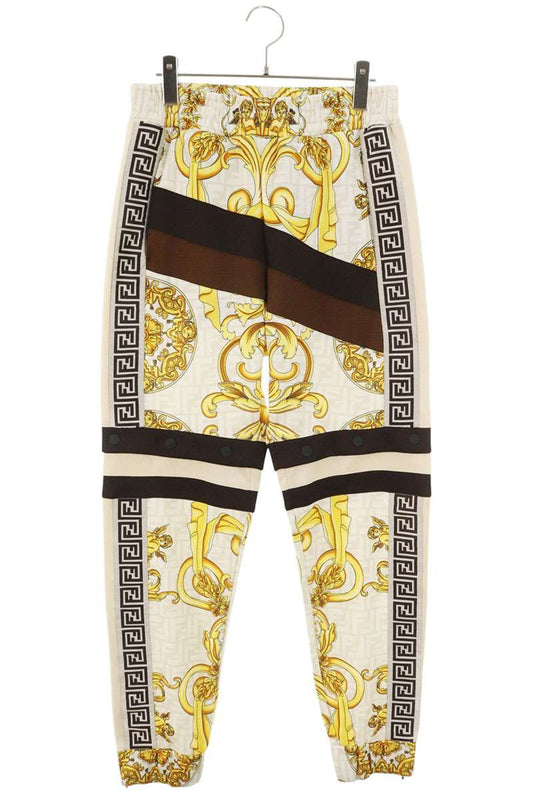 FENDACE TWO WAY All-Over Print Long Pants White x Yellow x Black Size S