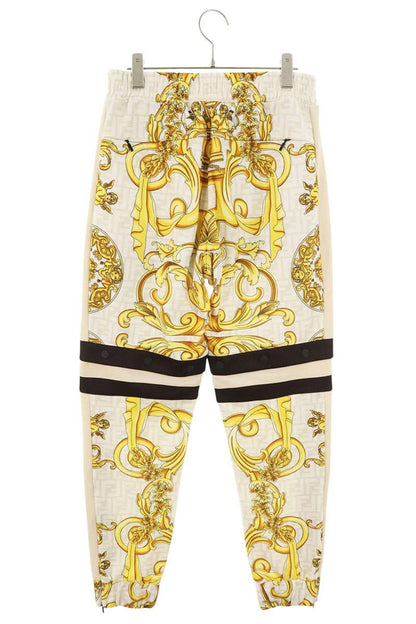 FENDACE TWO WAY All-Over Print Long Pants White x Yellow x Black Size S