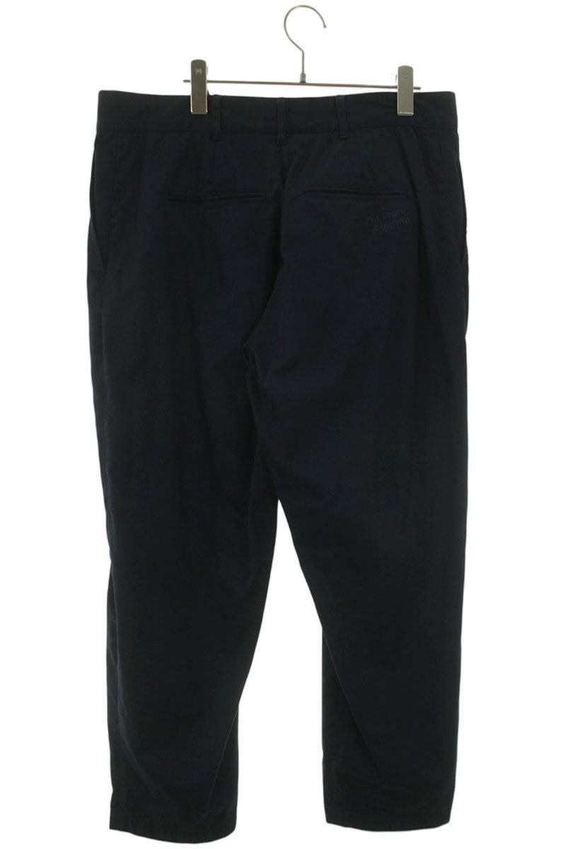 MAISON KITSUNE Cotton Trousers Navy Size 34