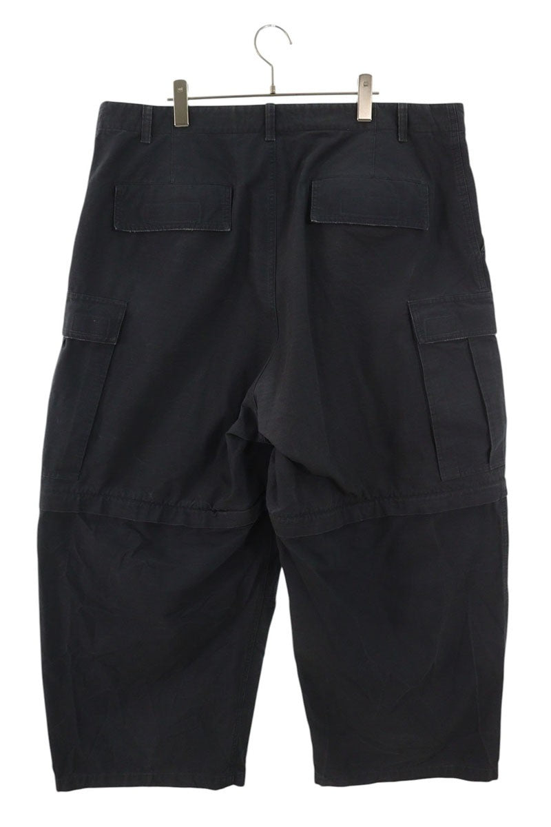 BALENCIAGA 24SS Distressed Large Cargo Pants Black Size 30
