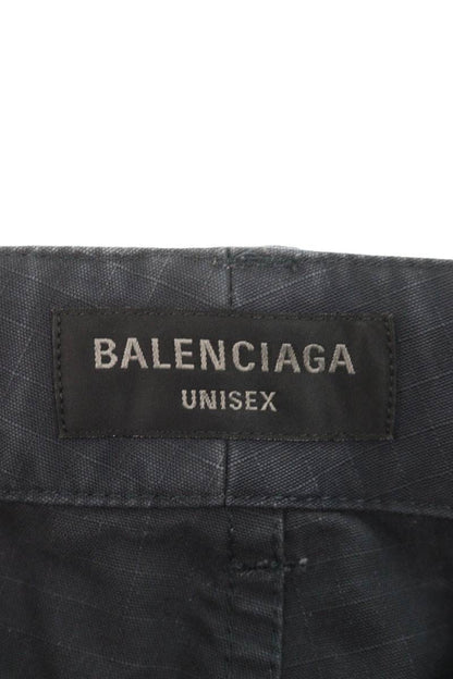 BALENCIAGA 24SS Distressed Large Cargo Pants Black Size 30