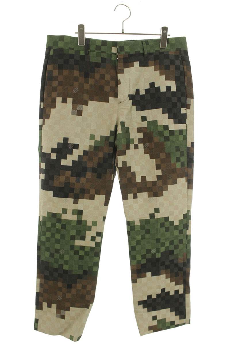 LOUISVUITTON 24SS Damouflage Slacks Green Size 36