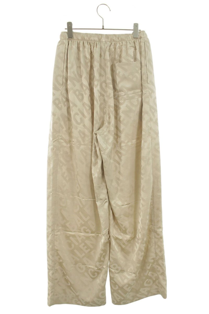 Balenciaga Logo All-Over Print Long Pants Beige Size 36