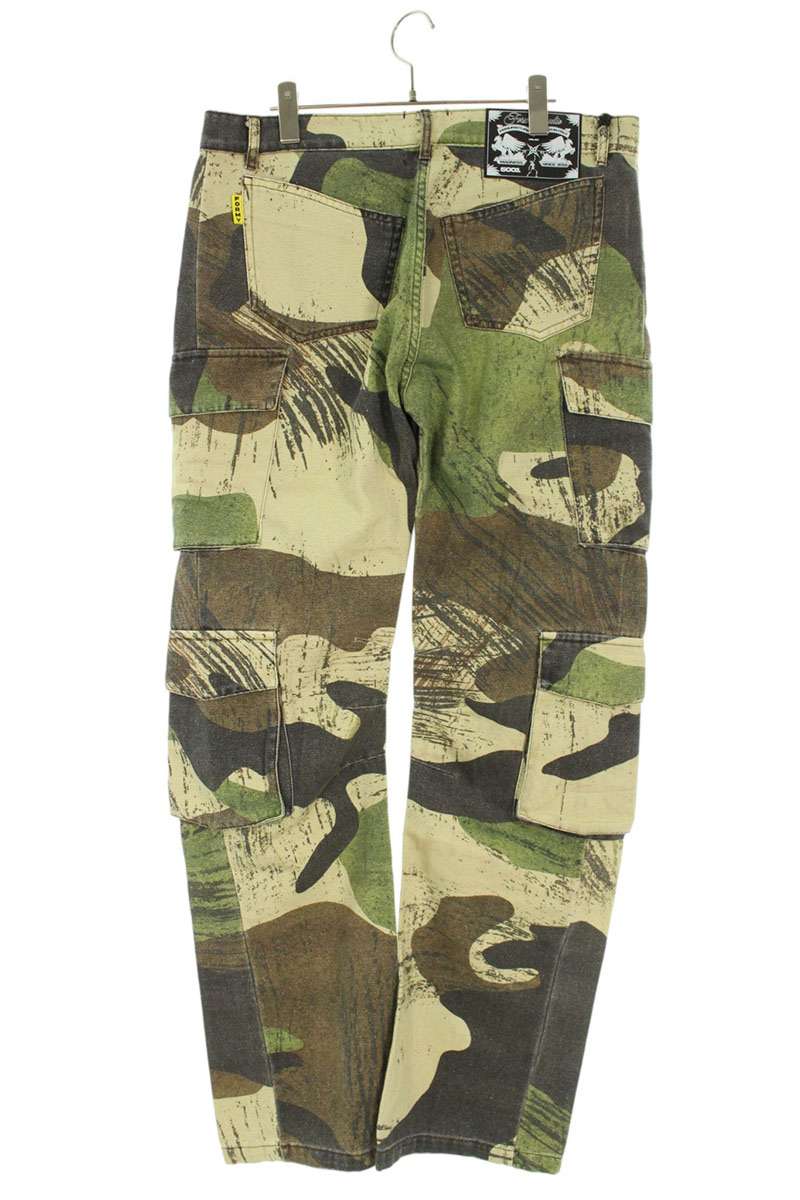 FORMY STUDIO Cotton Camo Cargo Pants Khaki Size 32