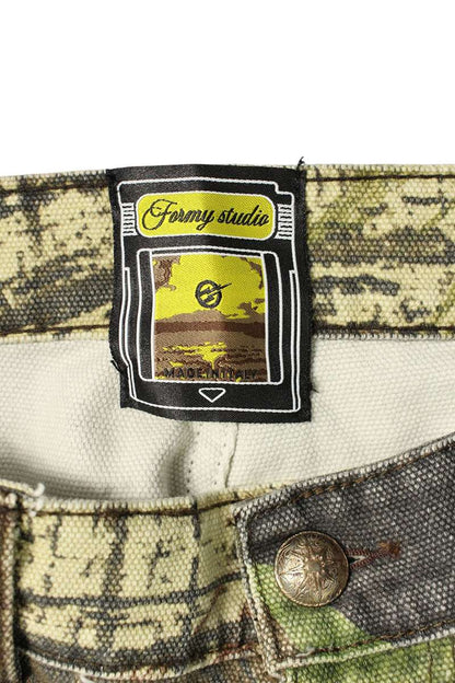 FORMY STUDIO Cotton Camo Cargo Pants Khaki Size 32