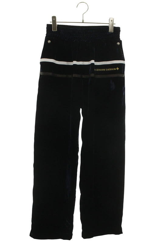 Chrome Hearts Embroidered Velvet Track Pants Blue Size 28