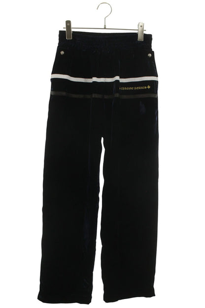 Chrome Hearts Embroidered Velvet Track Pants Blue Size 28