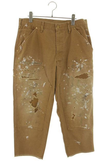 kolor Paint Double Knee Cotton Pants Brown Size 32