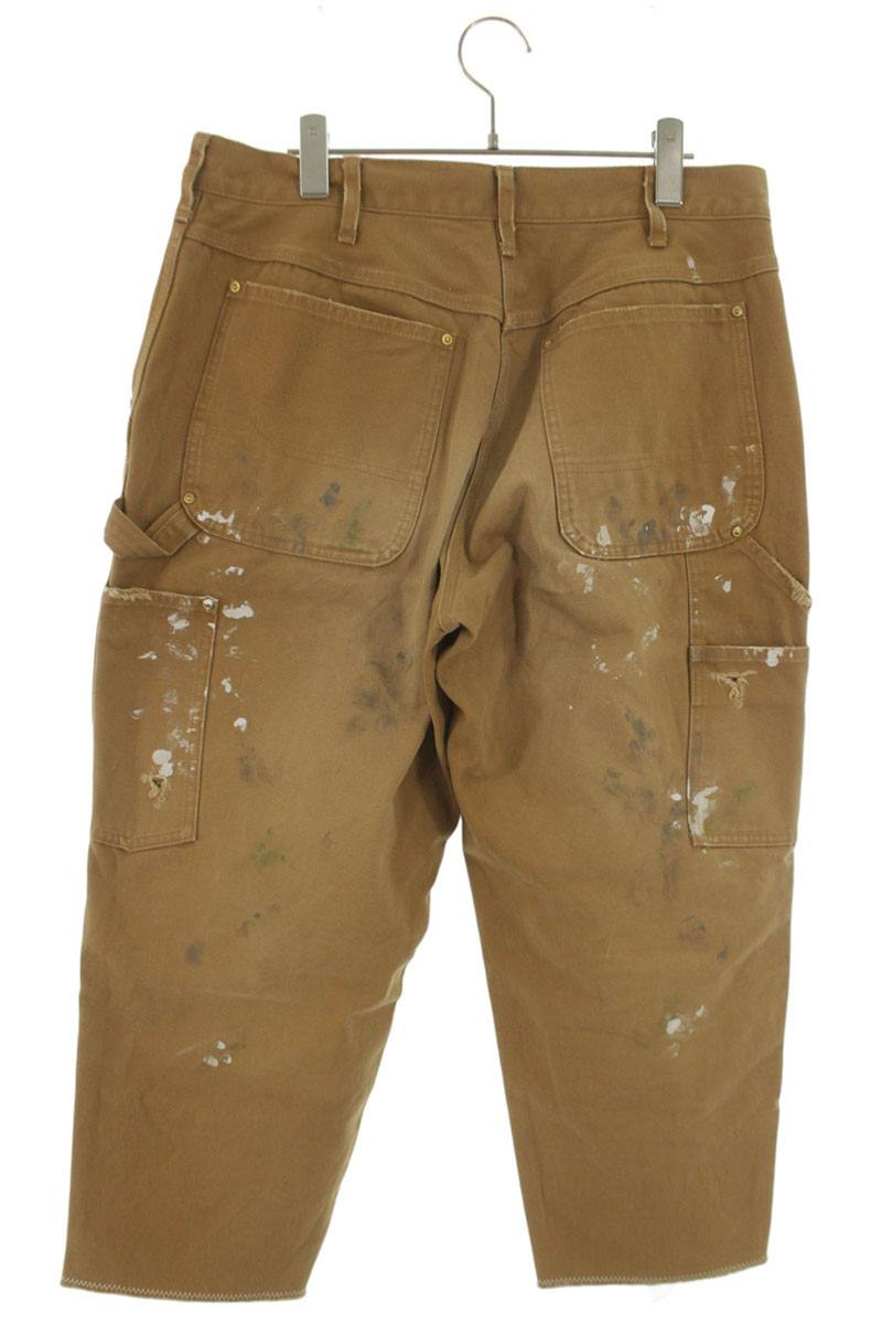 kolor Paint Double Knee Cotton Pants Brown Size 32