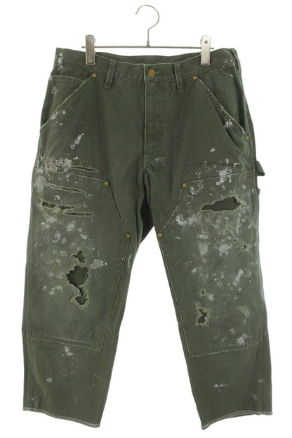 kolor Paint Double Knee Cotton Pants Khaki Size 32