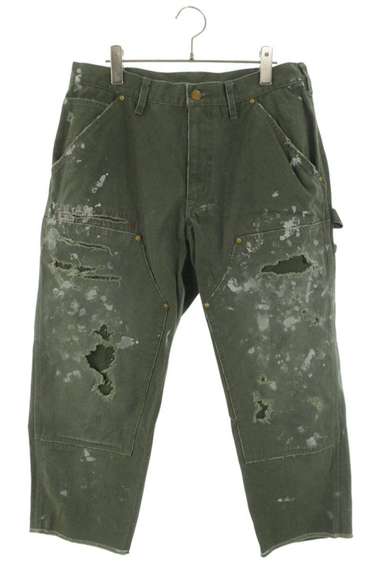kolor Paint Double Knee Cotton Pants Khaki Size 32