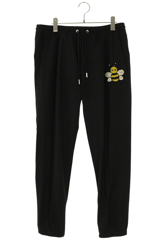DIOR Rhinestone BEE Patch Wool Joggers Black Size 33