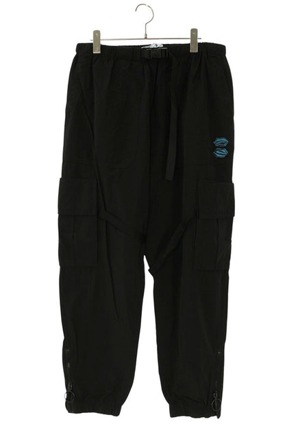 OFF-WHITE Hem Zip Nylon Blend Cargo Pants Black Size 34