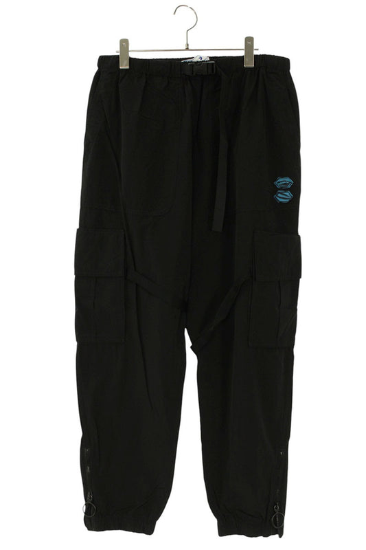 OFF-WHITE Hem Zip Nylon Blend Cargo Pants Black Size 34