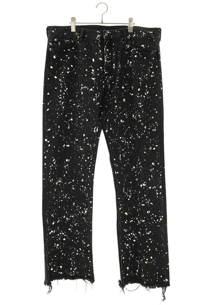 OFF-WHITE Paint Splatter Pants Black/White Size 38