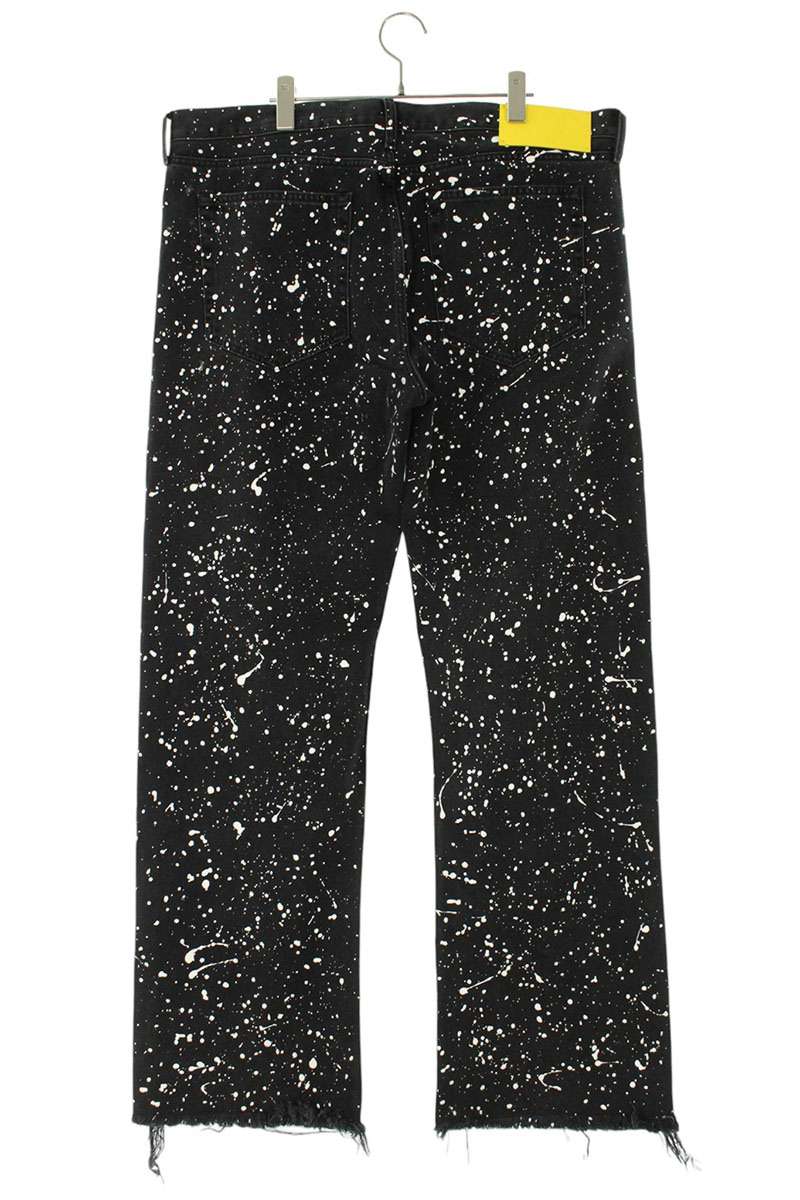 OFF-WHITE Paint Splatter Pants Black/White Size 38