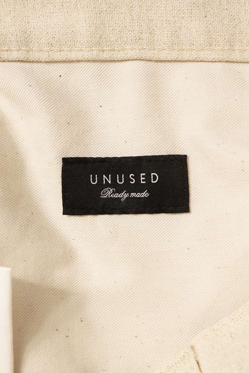 UNUSED Cotton Linen Glitter Wide Trousers Beige Size 34