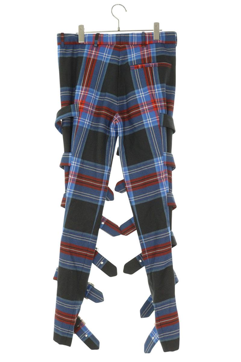 CHARLES JEFFREY LOVERBOY Wool Bondage Trousers Blue Size 32