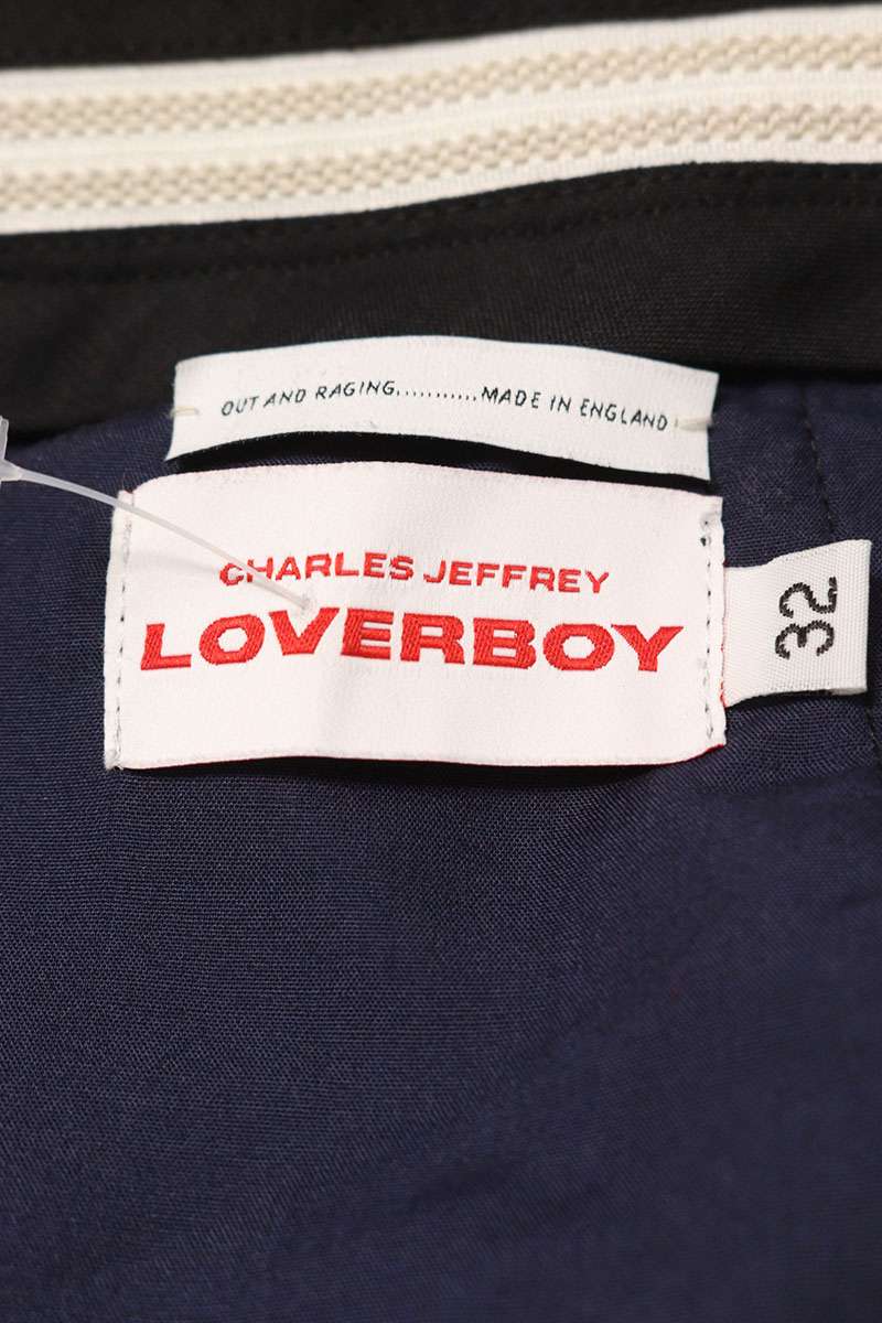CHARLES JEFFREY LOVERBOY Wool Bondage Trousers Blue Size 32