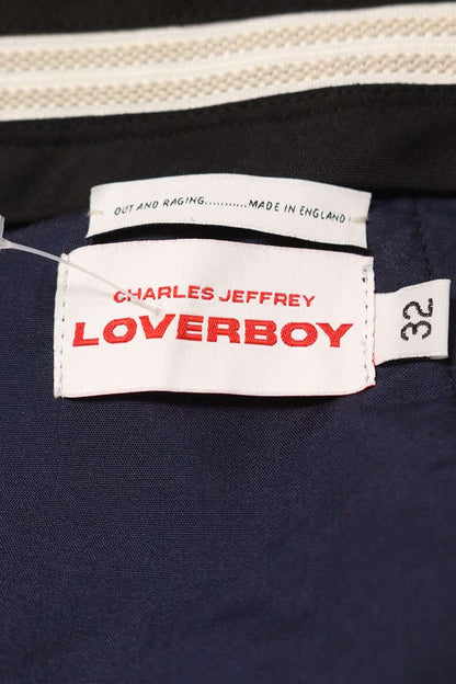 CHARLES JEFFREY LOVERBOY Wool Bondage Trousers Blue Size 32