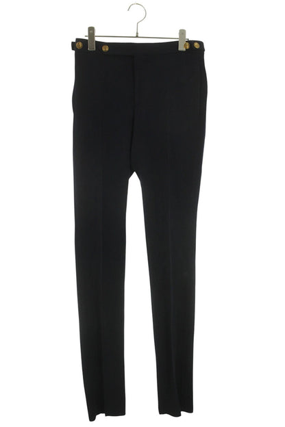 GIVENCHY Gold Button Wool Trousers Navy Size 32