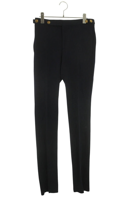 GIVENCHY Gold Button Wool Trousers Navy Size 32
