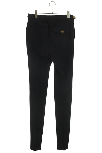 GIVENCHY Gold Button Wool Trousers Navy Size 32