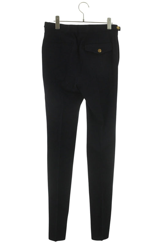 GIVENCHY Gold Button Wool Trousers Navy Size 32