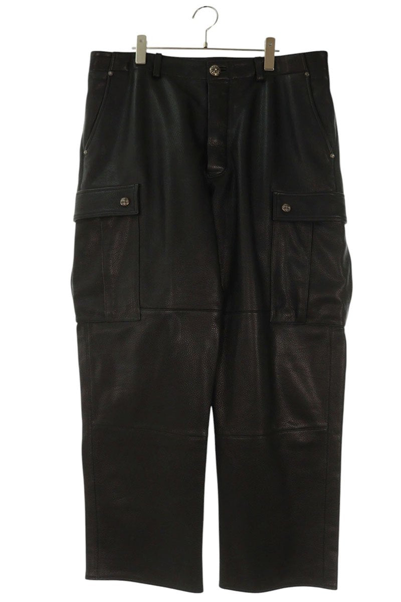 Chrome Hearts DEVIL DOG LTHR Cross Button Multi Size 36