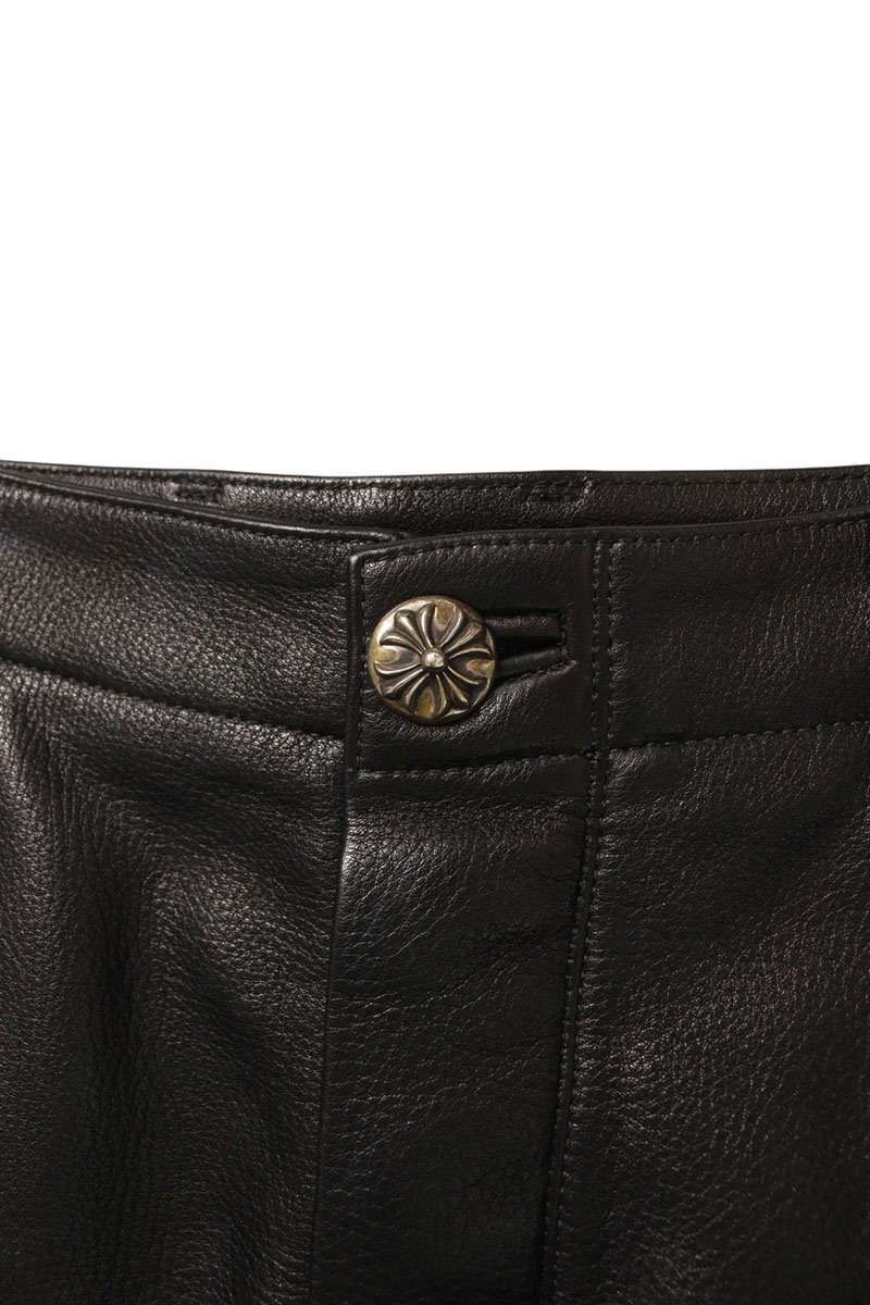 Chrome Hearts DEVIL DOG LTHR Cross Button Multi Size 36
