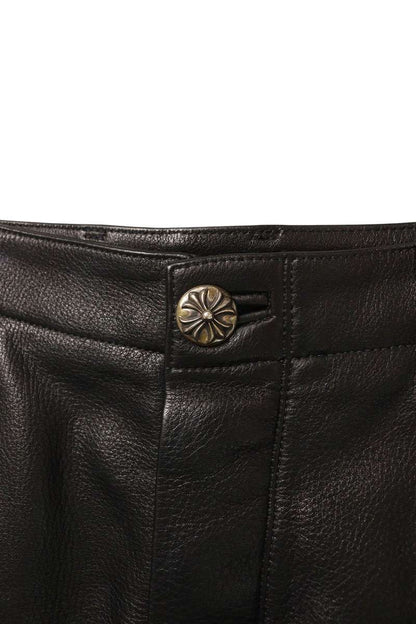 Chrome Hearts DEVIL DOG LTHR Cross Button Multi Size 36